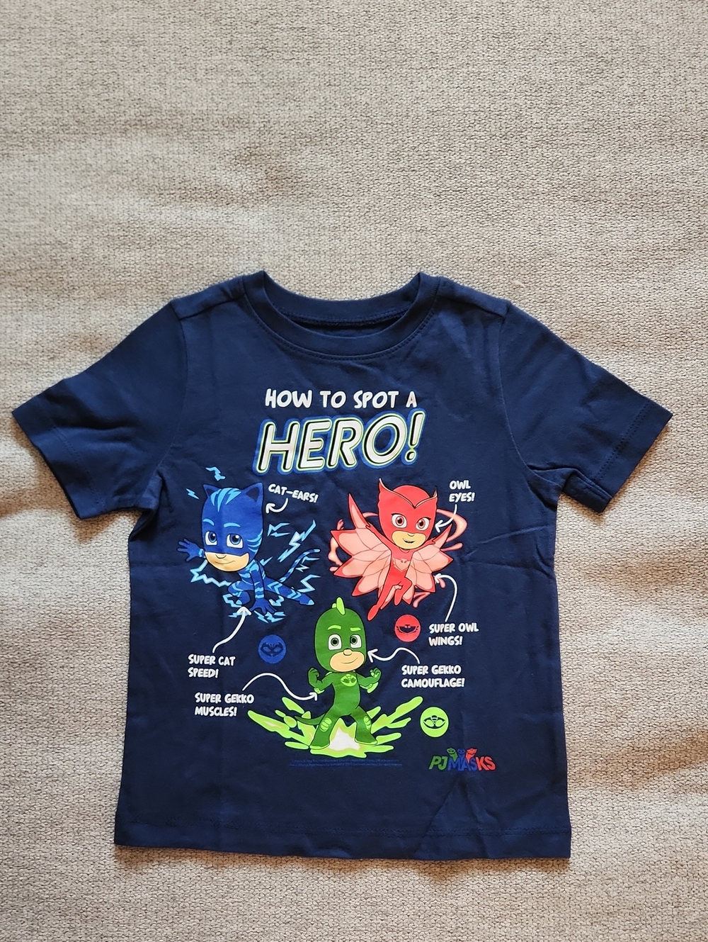 PJ Masks How To Be A Hero Old Navy Boys Size 2T Navy Blue T-shirt NWT